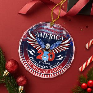 250 Years America Semiquincentennial Personalized Glass Ornament HA75 898538