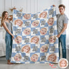Custom Baby Face Best Dad, Mom Ever Personalized Gift for Parents Blanket HA75 921480