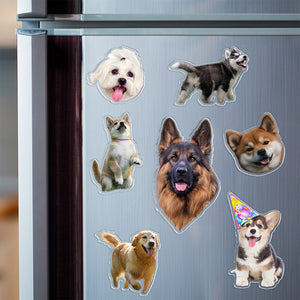 Custom Photo Dog Pet Personalized Acrylic Fridge Magnet For Dog Lovers HA75 897906