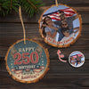 Custom Family Photo Happy 250 Birthday America Wood Slice Ornament HO82 900122