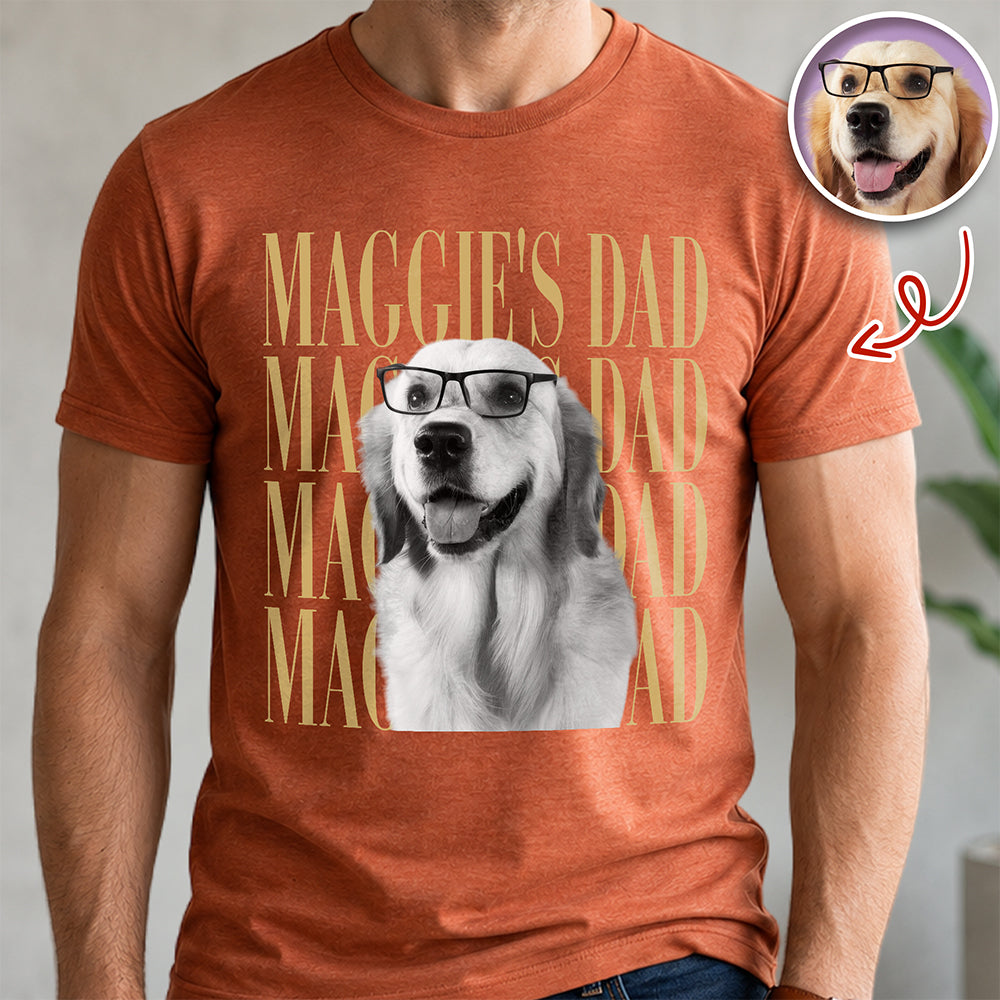 Personalized Vintage Photo Dog Dad, Dog Mom, Cat Dad, Cat Mom Comfort Shirt HA75 921448