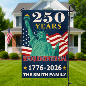 Custom Family Name 250 Years America 1776-2026 Semiquincentennial Garden Flag HA75 898324