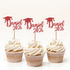 Personalised Class Of 2026 Glitter Bachelor Cap Cupcake Topper - Graduation Party Decorations for Graduates HO82 901492