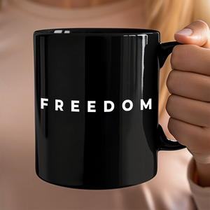 Charlie Kirk Freedom Black Mug HA75 64468