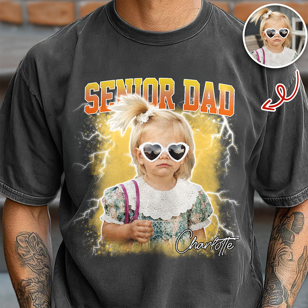 Personalized Senior 2027 Photo Comfort Shirt Last First Day School Gift CH07 180286