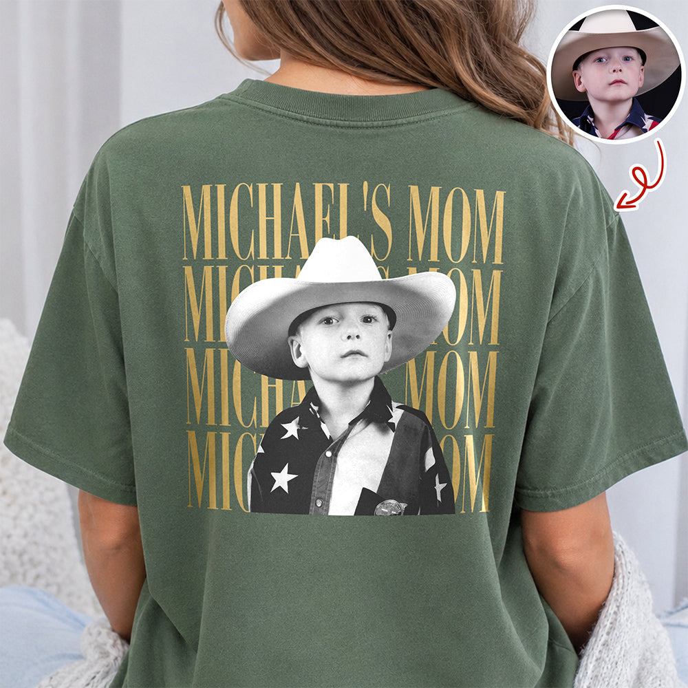 Personalized Vintage Photo Mom, Grandma, Dad, Grandpa Family Comfort Shirt Back HA75 921494