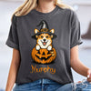 Custom Dog Breeds Halloween Dog Comfort Cute Dog Witch Pumpkin Puppy Shirt CH07 180174