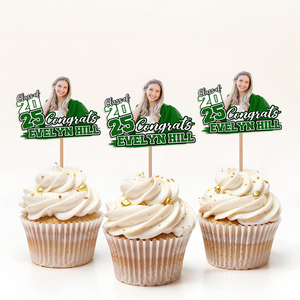 Custom Funny Face Congrats Graduation Party Decoration Cupcake Toppers LM32 893195