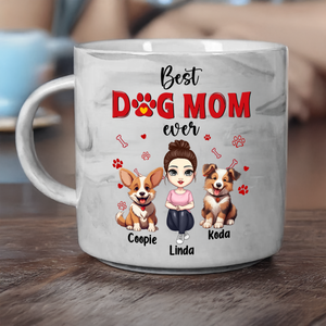 Best Dog Mom Ever Personalized Marble Mug Mother's Day Gift CH07 895496