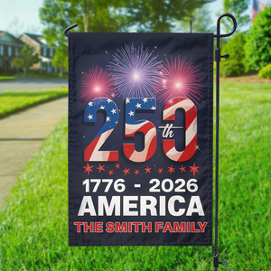 Personalized Custom Family Name 250th America Garden Flag TH10 896551