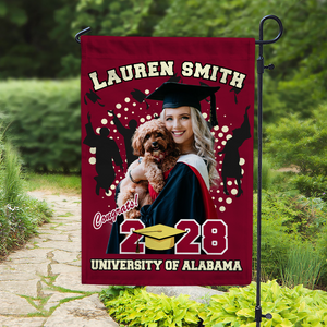Custom Photo with Name Graduation Garden Flag - Unique Gift Idea for Grads LM32 893053