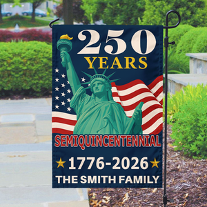Custom Family Name 250 Years America 1776-2026 Semiquincentennial Garden Flag HA75 898324