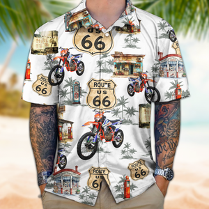 Custom Photo Rout 66 Authentic For Biker Hawaiian Shirt TH10 892553