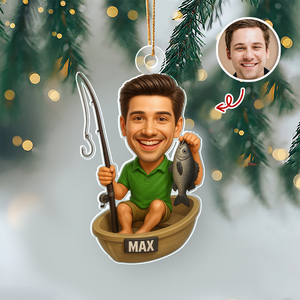 Custom Photo Fishing Acrylic Ornament For Christmas TH10 894919