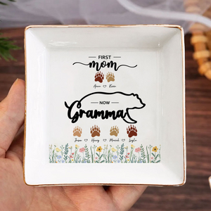 Mama Bear Personalized First Mom Now Grandma Jewelry Dish Gift For Mom, Grandma CH07 895284