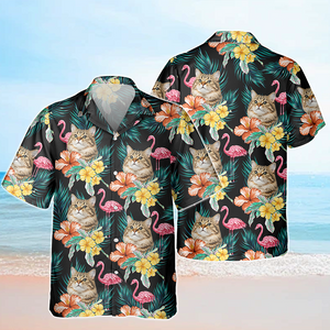 Custom Funny Photo Cat Flamingo Hawaii Shirt Summer Gift HA75 892228
