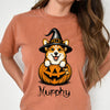 Custom Dog Breeds Halloween Dog Comfort Cute Dog Witch Pumpkin Puppy Shirt CH07 180174