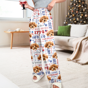 Custom Dog Face America Freedom 4th Of July Sweatpants For Dog Lovers LM32 895839