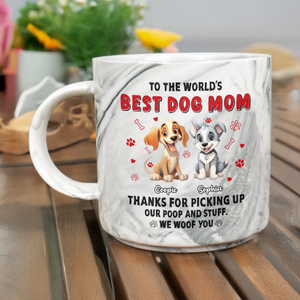 Personalized Gift To The World's Best Dog Mom Marble Mug LM32 893253