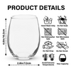 Personalized Name Birth Month Flower Wine Glass - Happy Retirement Gift LM32 668921