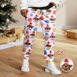 Custom Dog You Left Paw Prints On My Heart 3D Inflated Effect Sweatpants HO82 900378