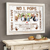 Custom Photo No 1. POPS Only The Best Dads Get Promoted To Pops Canvas HO82 890658