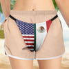 Personalized American Mexican Flag Bikini Bottom Women's Beach Short TH10 170481