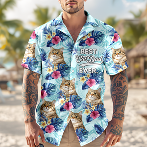 Custom Dog Cat Photo Best Dog Dad Ever Hawaiian Shirt Summer Gift CH07 896060