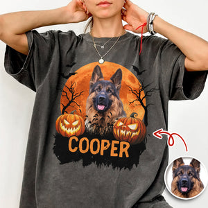 Custom Halloween Dog Photo Comfort Shirt Spooky Season Shirt Dog Lovers Halloween Gift CH07 899430