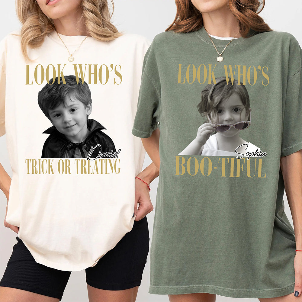 Custom Photo Look Who's Ready To Haunt Comfort Shirt Family Halloween Gift LM32 669605