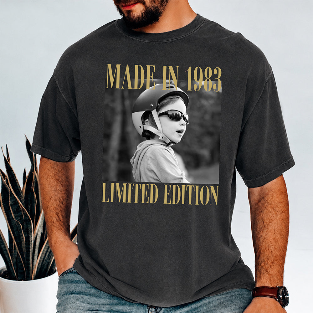 Custom Photo Birthday Vintage Comfort Shirt - Gift for Family & Friends HA75 921986