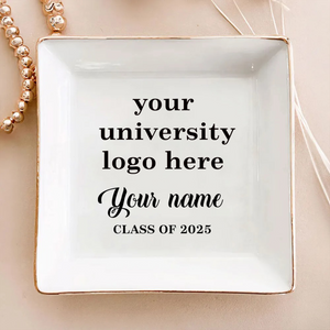 Custom University Logo Class of 2025 Personalized Jewelry Dish Graduation Gift HA75 892268