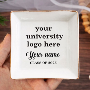 Custom University Logo Class of 2025 Personalized Jewelry Dish Graduation Gift HA75 892268