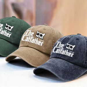 The Catfather Washed Denim Baseball Cap TH10 892997