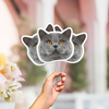 Custom Photo Funny Cat - Big Head Photo Face Fan HA75 892020