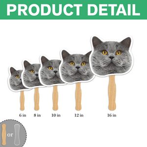 Custom Photo Funny Cat - Big Head Photo Face Fan HA75 892020