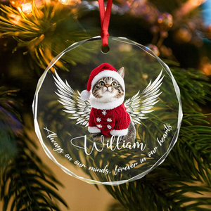 Custom Photo Not A Day Goes By Memorial Cat Glass Ornament HA75 897252