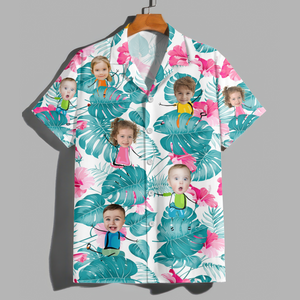 Custom Photo Funny Kids Personalized Hawaii Shirt Family Gift HA75 892048