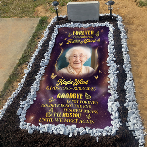 Custom Photo Gone But Never Forgotten Grave Memorial Blanket HA75 892072