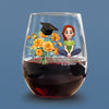 Personalized Birth Flower Class of 2026 Graduation Wine Glass HO82 901782