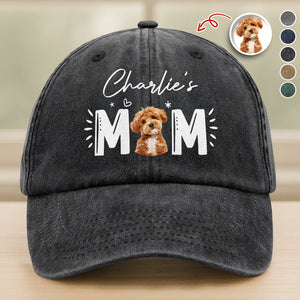 Custom Photo Dog Cat - Dog Mom Cat Mom Washed Denim Baseball Cap HA75 897008