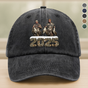Custom Photo Washed Denim Baseball Cap Christmas Gifts For Duck Hunting HA75 898366
