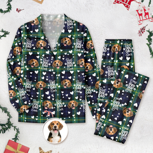 Custom Photo Best Dog Mom, Best Dog Dad Ever Pajamas HA75 897620