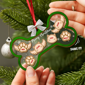 Custom Dog Cat Bone Christmas Shaker Ornament Dog Cat In Heaven Ornament CH07 896926