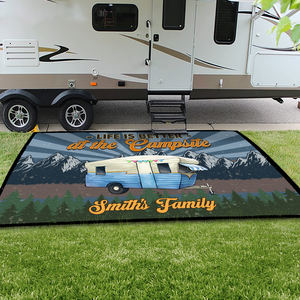 Personalized Retro Camping Patio Rug Gift For Family Love Camping CH07 896196