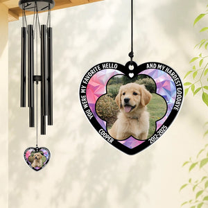 Custom Photo Forever In Our Hearts Memorial Acrylic Wind Chimes HA75 892726