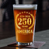 250 Years America Anniversary Print Beer Glass HA75 897426
