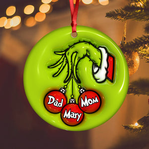 Custom Name Christmas Family Members Family 3D Effect Print Ceramic Ornament HA75 897450