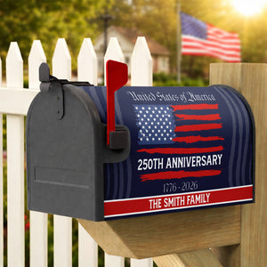 Custom Family Name USA 250th Anniversary Mailbox Cover HO82 900922