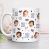 Custom Face Best Dad, Mom Ever America Flag Independence Print Full Mug LM32 669025